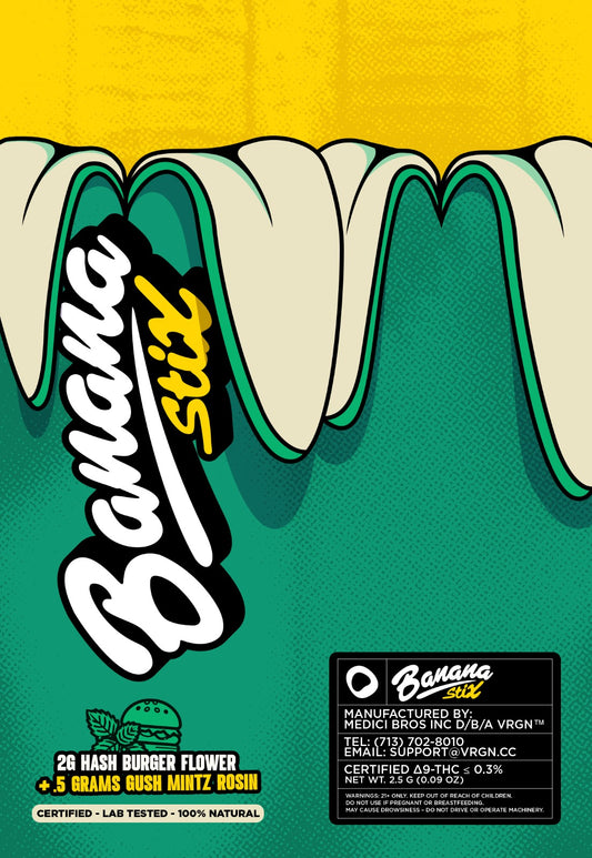 Banana Stix Gush Mintz- 2 Grams