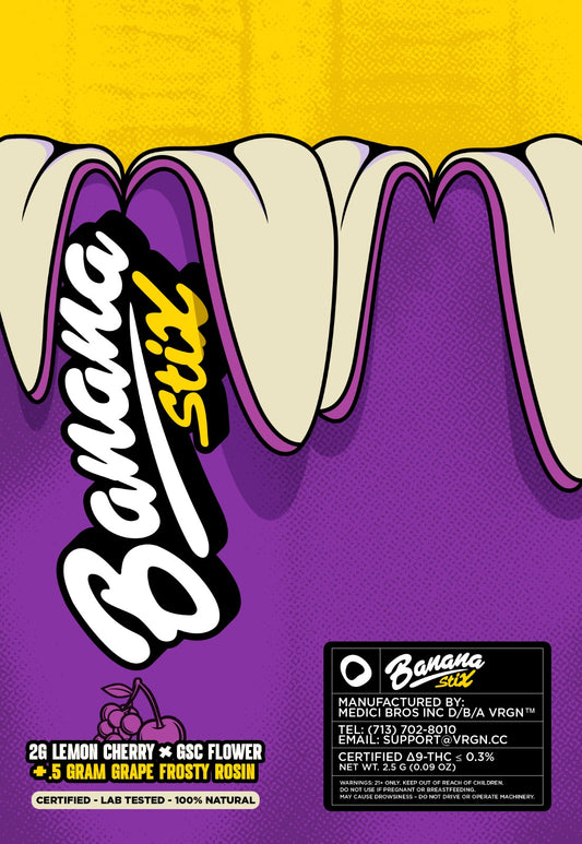 Banana Stix Lemon Cherry Gelato- 2 Grams
